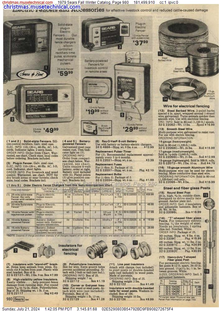 1979 Sears Fall Winter Catalog, Page 980