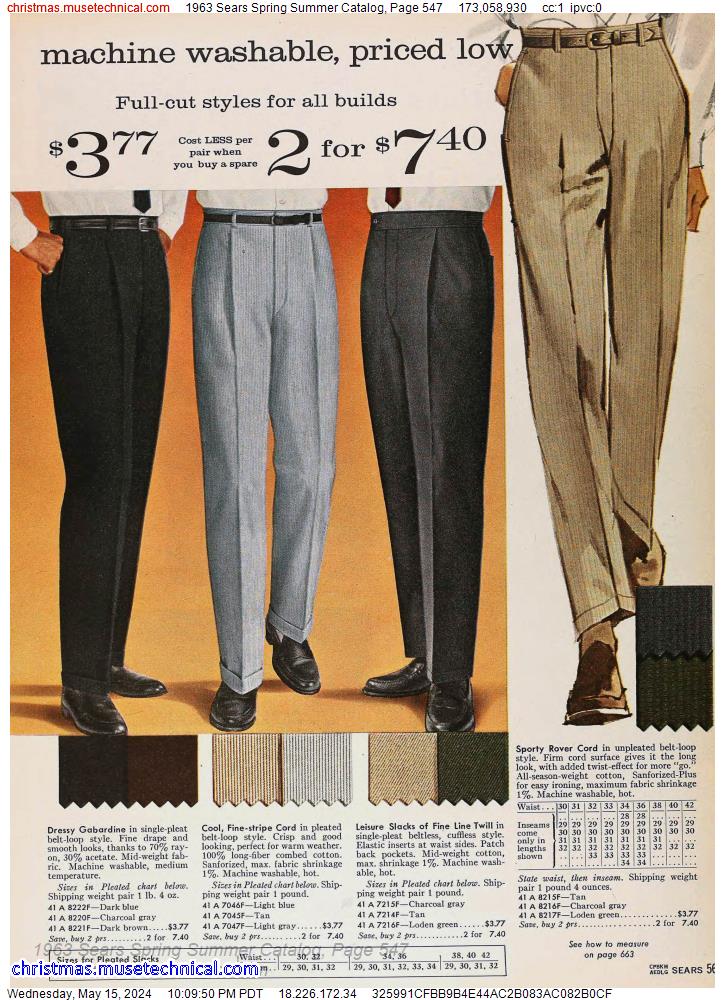 1963 Sears Spring Summer Catalog, Page 547