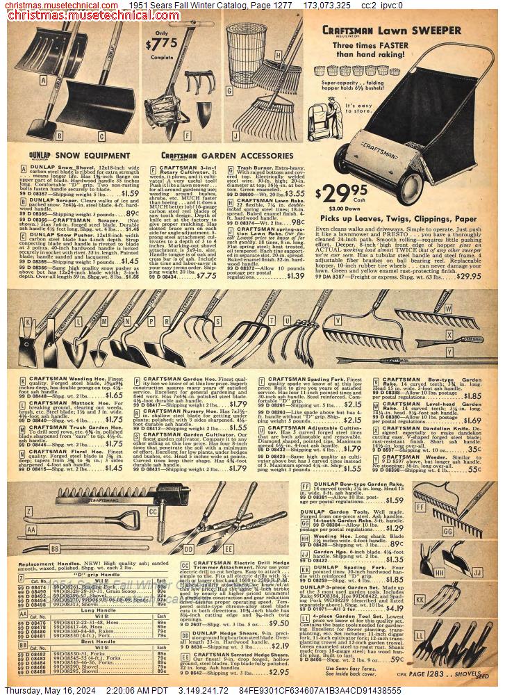 1951 Sears Fall Winter Catalog, Page 1277
