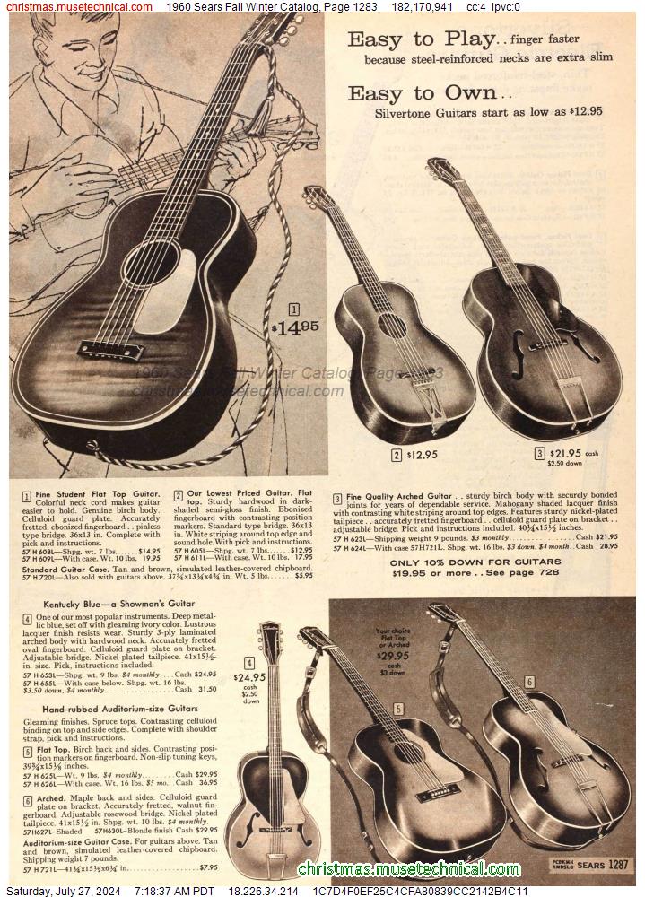 1960 Sears Fall Winter Catalog, Page 1283