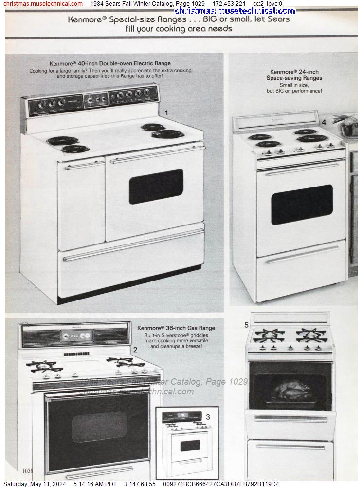 1984 Sears Fall Winter Catalog, Page 1029
