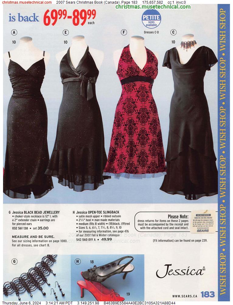 2007 Sears Christmas Book (Canada), Page 183