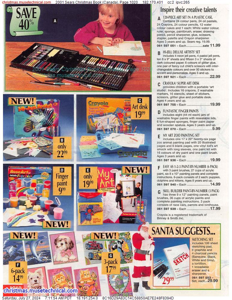2001 Sears Christmas Book (Canada), Page 1020