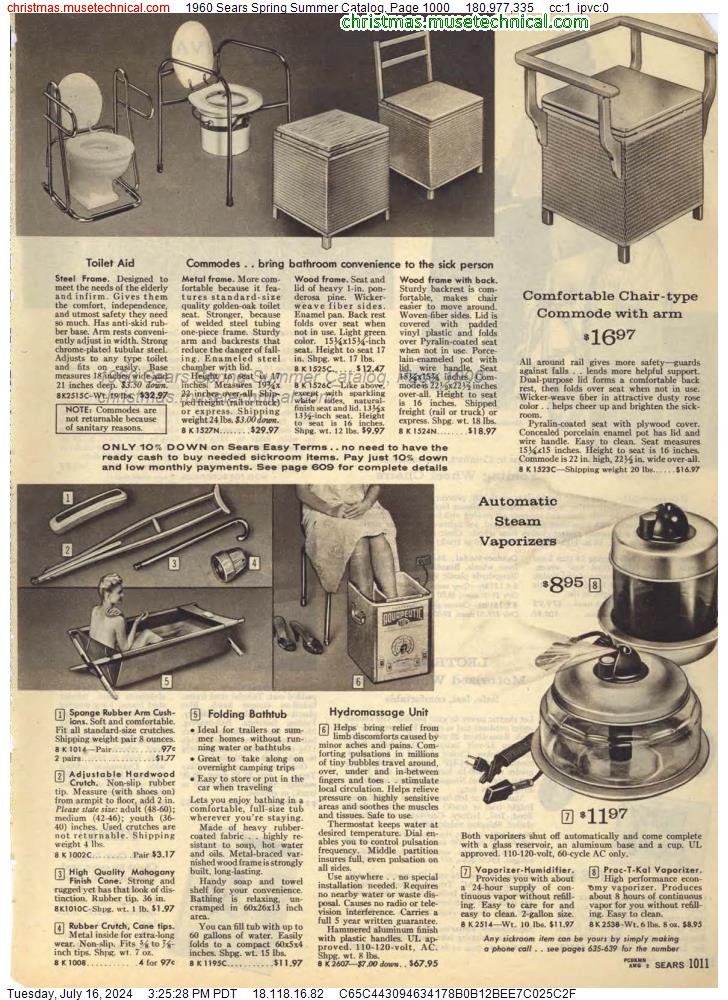1960 Sears Spring Summer Catalog, Page 1000