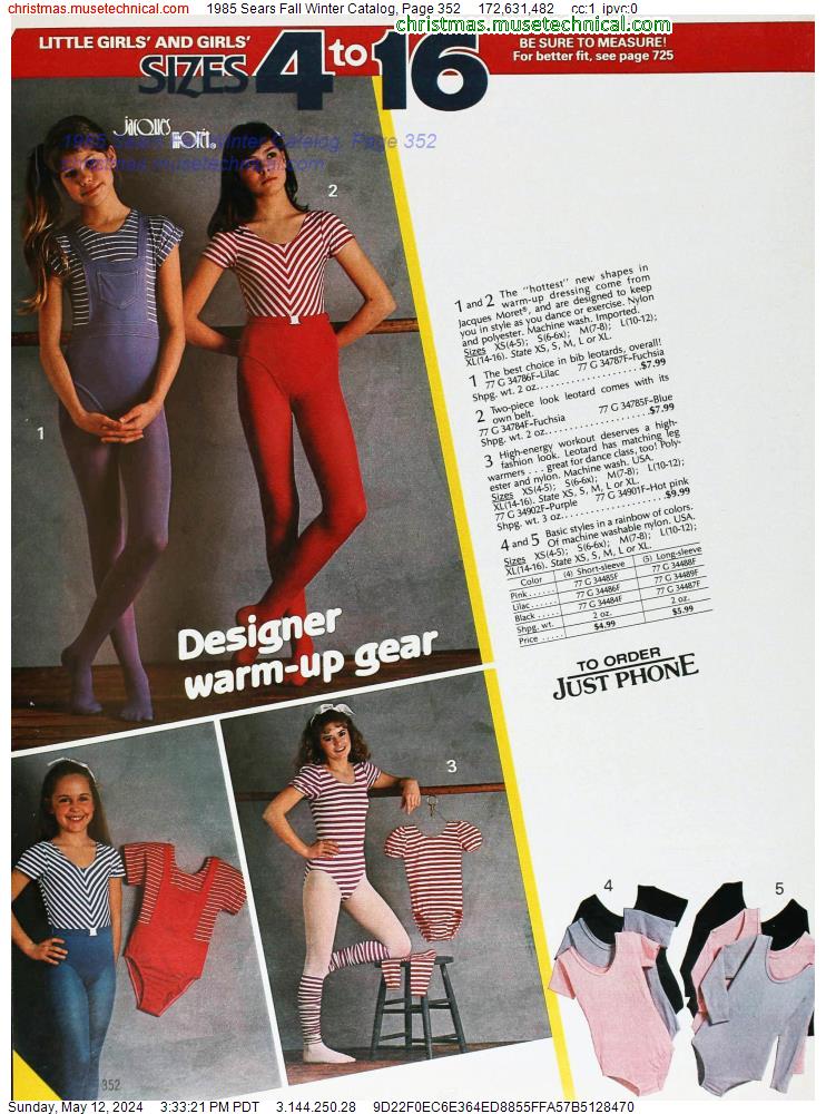 1985 Sears Fall Winter Catalog, Page 352