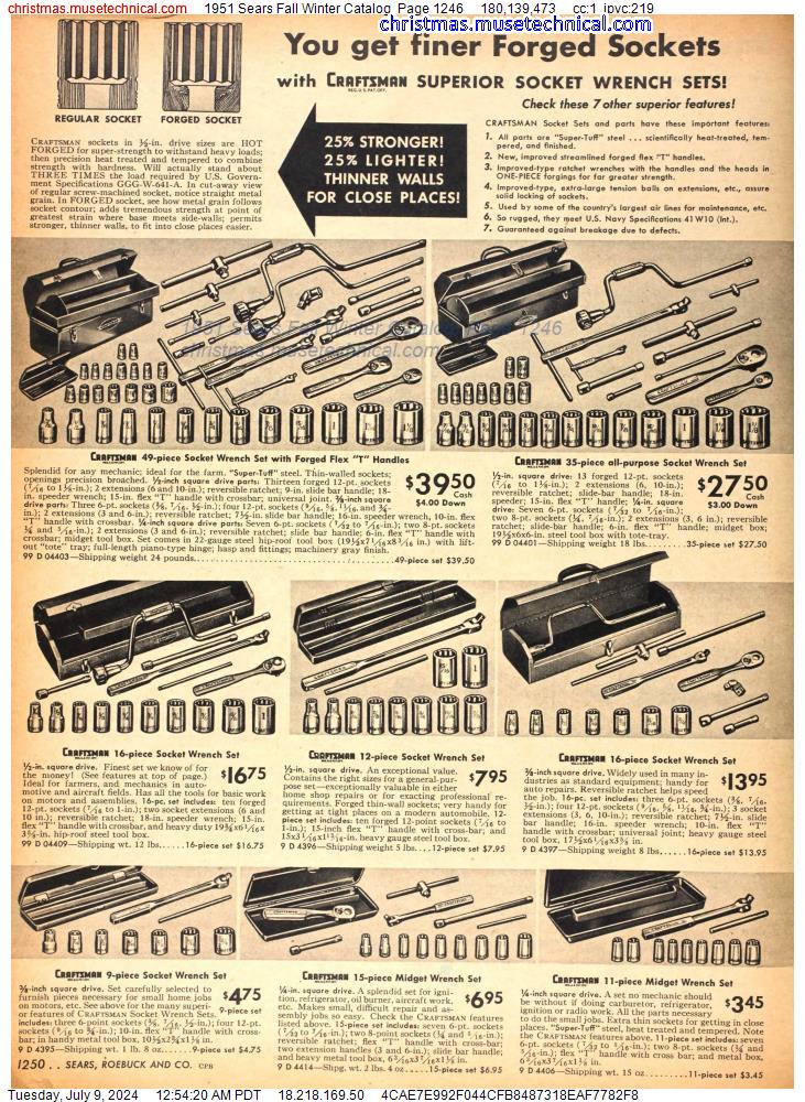 1951 Sears Fall Winter Catalog, Page 1246