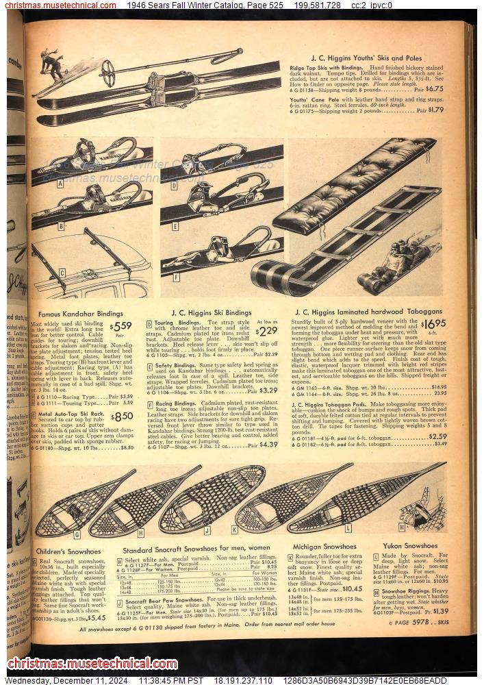 1946 Sears Fall Winter Catalog, Page 525