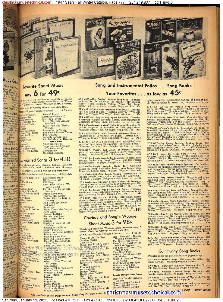 1947 Sears Fall Winter Catalog, Page 777