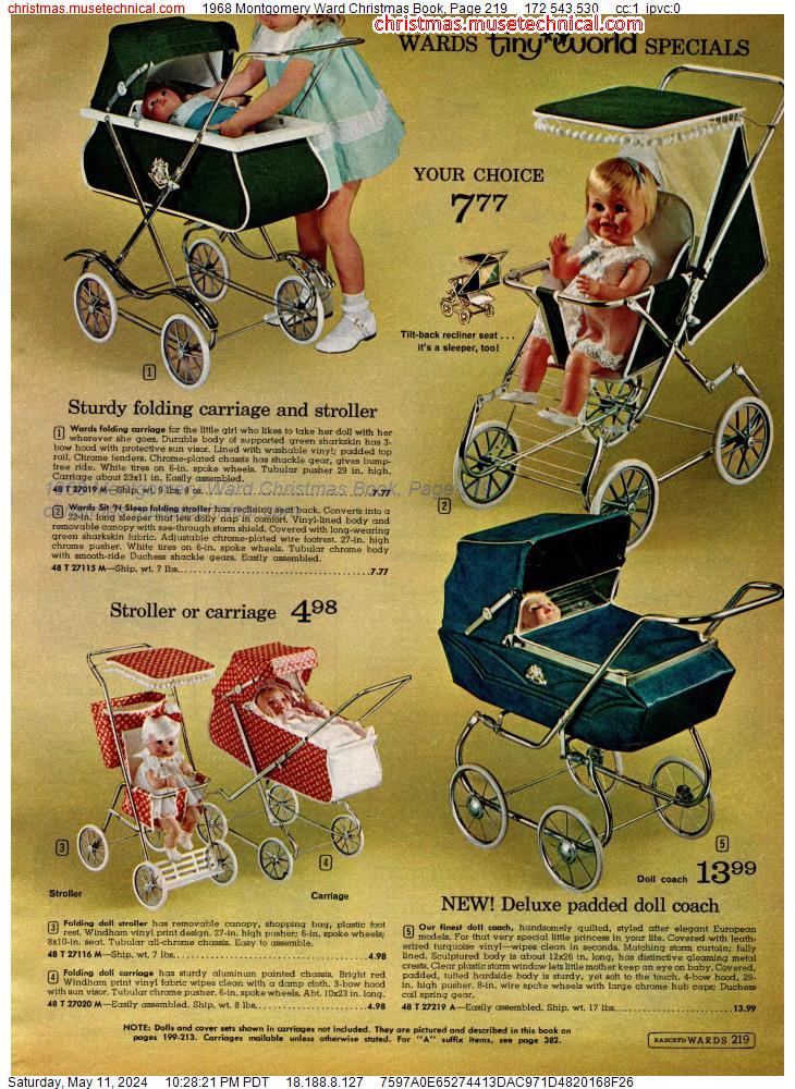 1968 Montgomery Ward Christmas Book, Page 219