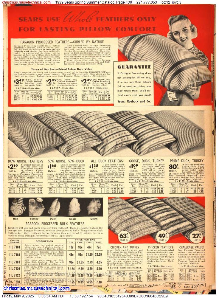 1939 Sears Spring Summer Catalog, Page 430