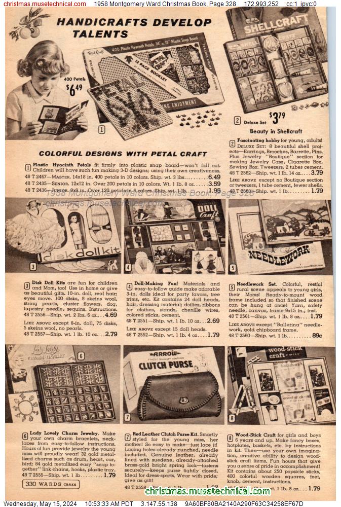 1958 Montgomery Ward Christmas Book, Page 328