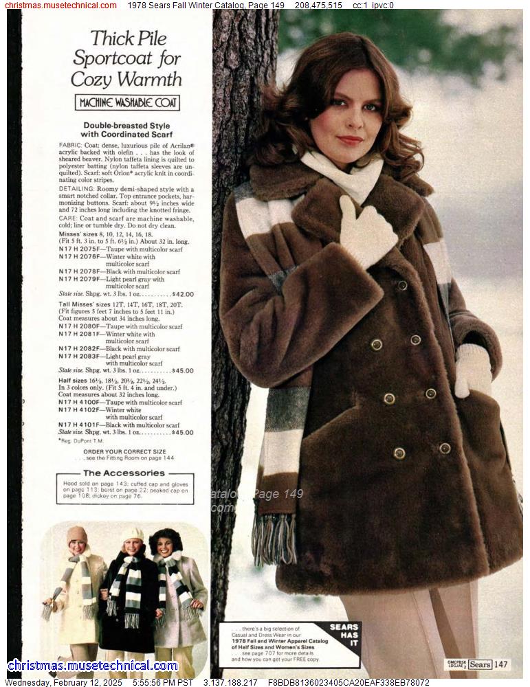 1978 Sears Fall Winter Catalog, Page 149