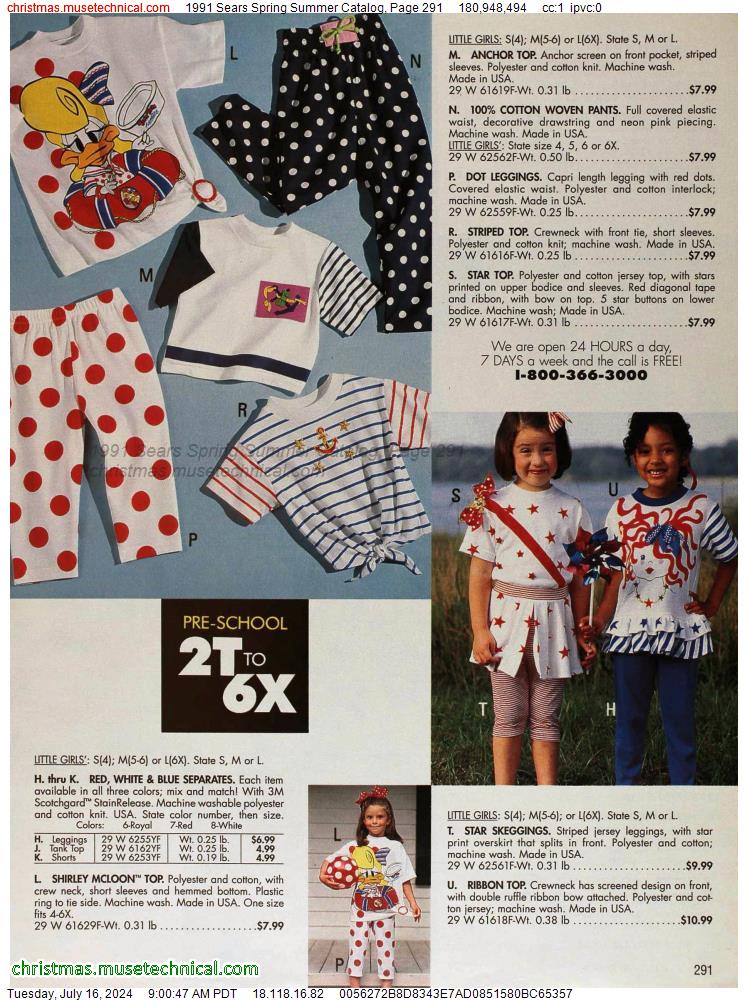 1991 Sears Spring Summer Catalog, Page 291
