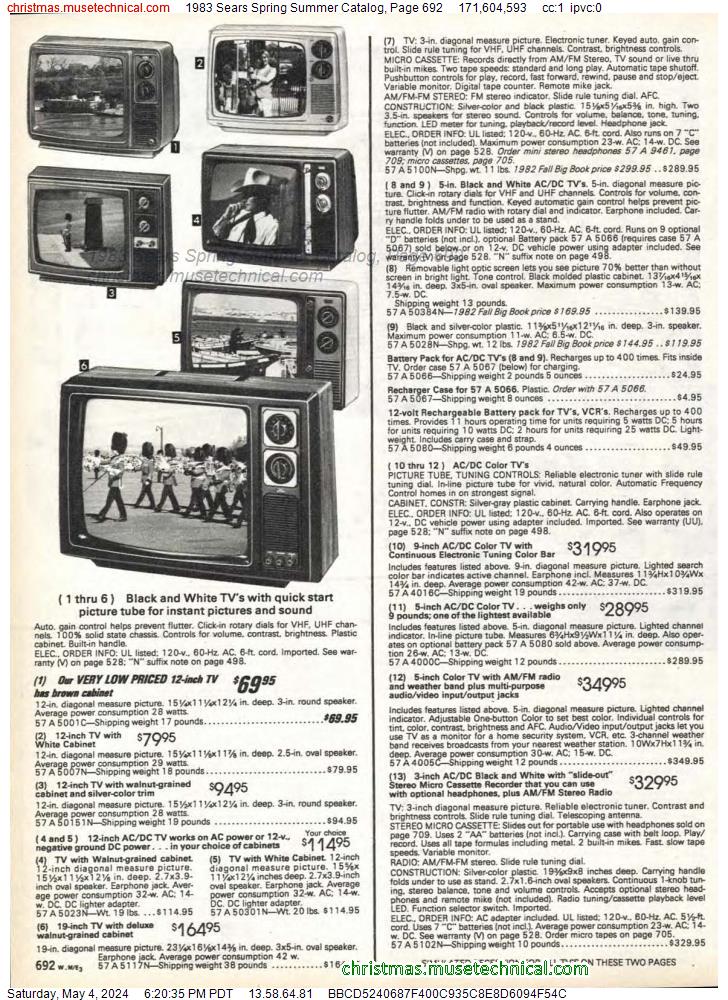1983 Sears Spring Summer Catalog, Page 692