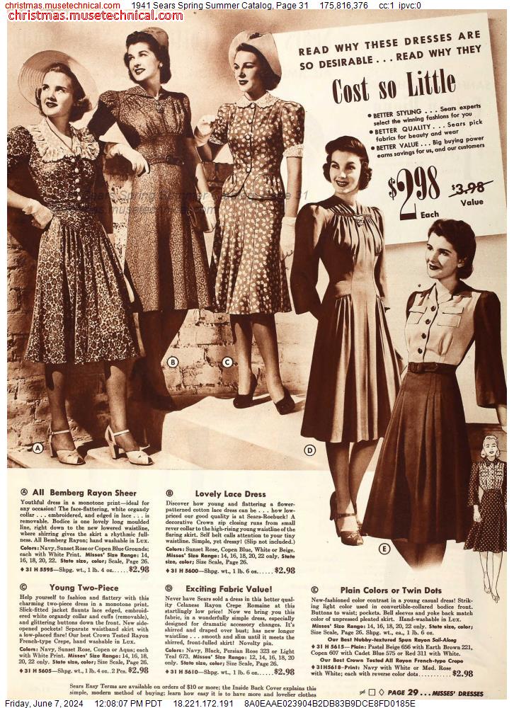 1941 Sears Spring Summer Catalog, Page 31