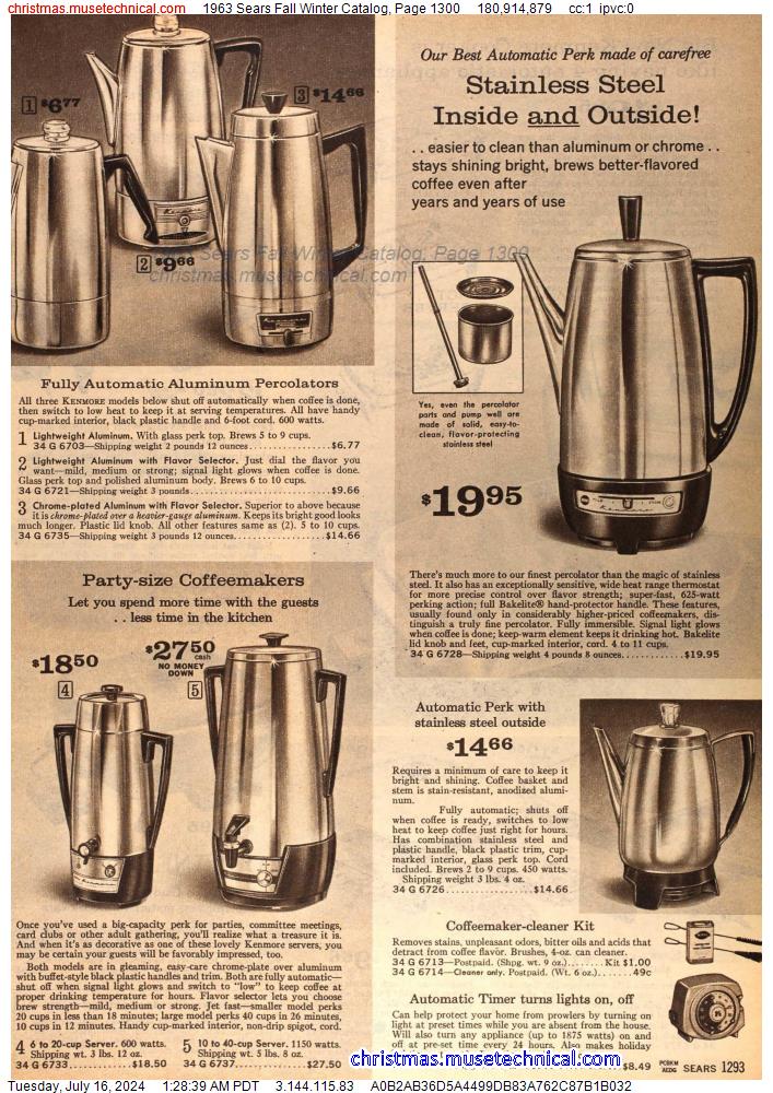 1963 Sears Fall Winter Catalog, Page 1300