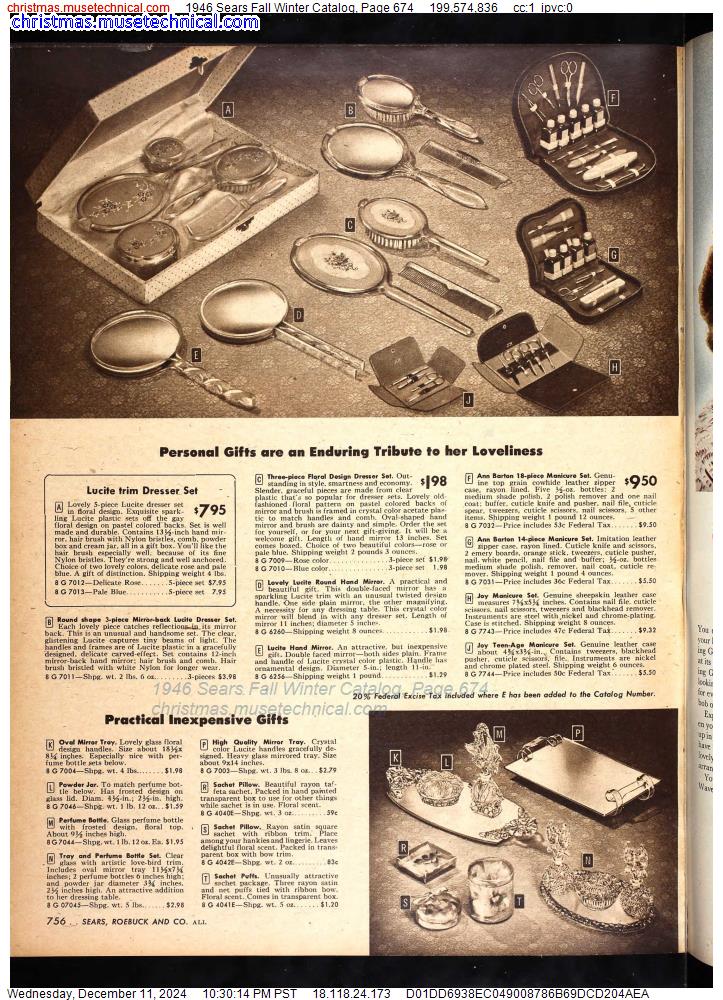 1946 Sears Fall Winter Catalog, Page 674