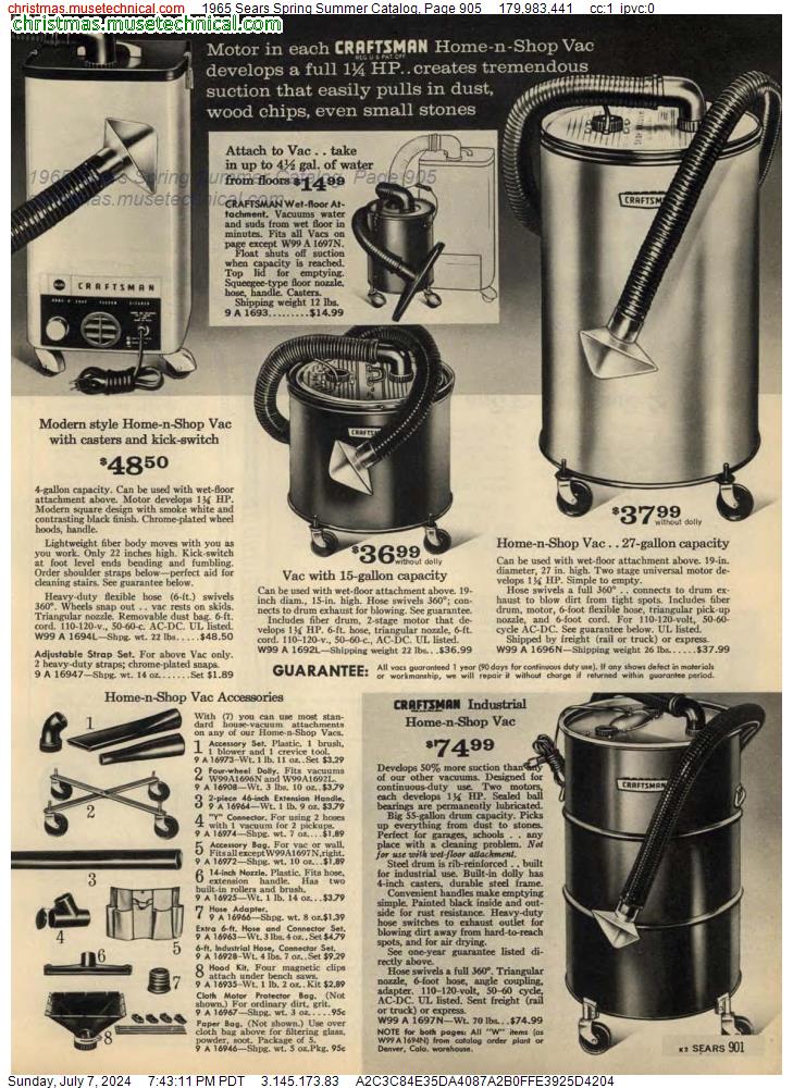 1965 Sears Spring Summer Catalog, Page 905