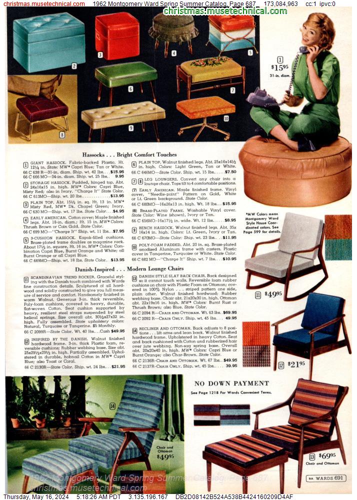 1962 Montgomery Ward Spring Summer Catalog, Page 687