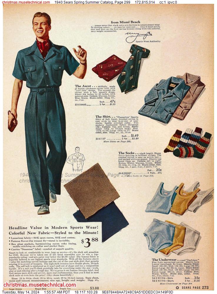 1940 Sears Spring Summer Catalog, Page 299