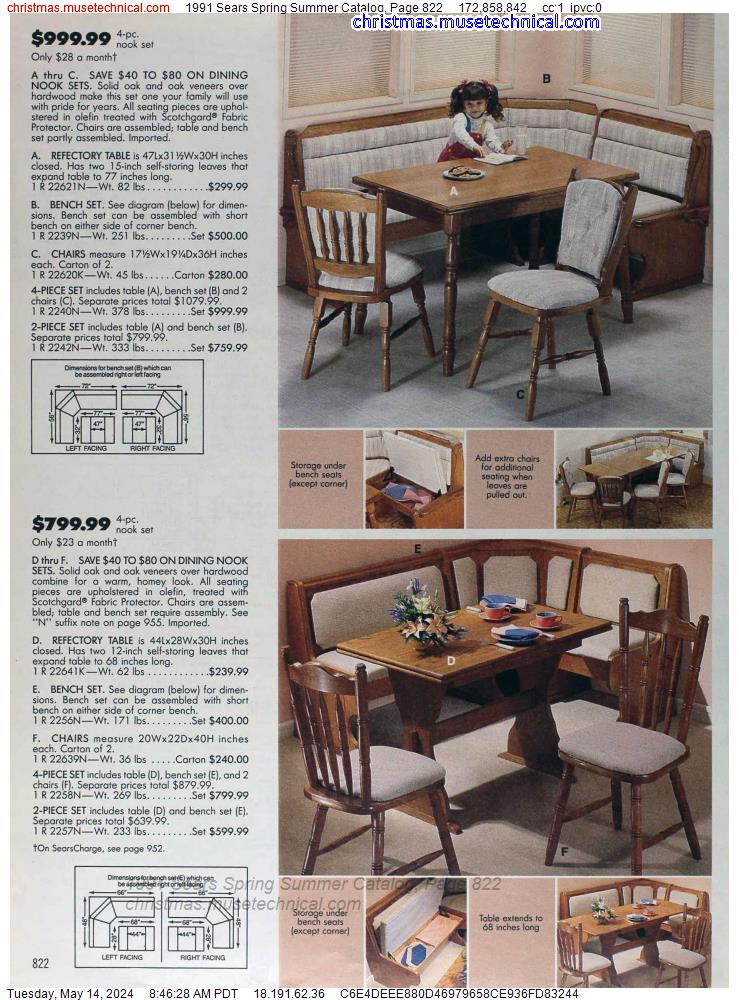 1991 Sears Spring Summer Catalog, Page 822