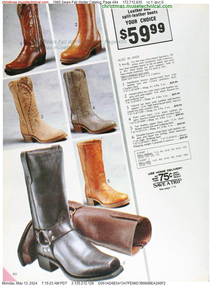 1985 Sears Fall Winter Catalog, Page 494
