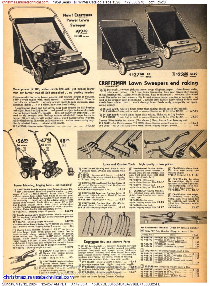 1959 Sears Fall Winter Catalog, Page 1528
