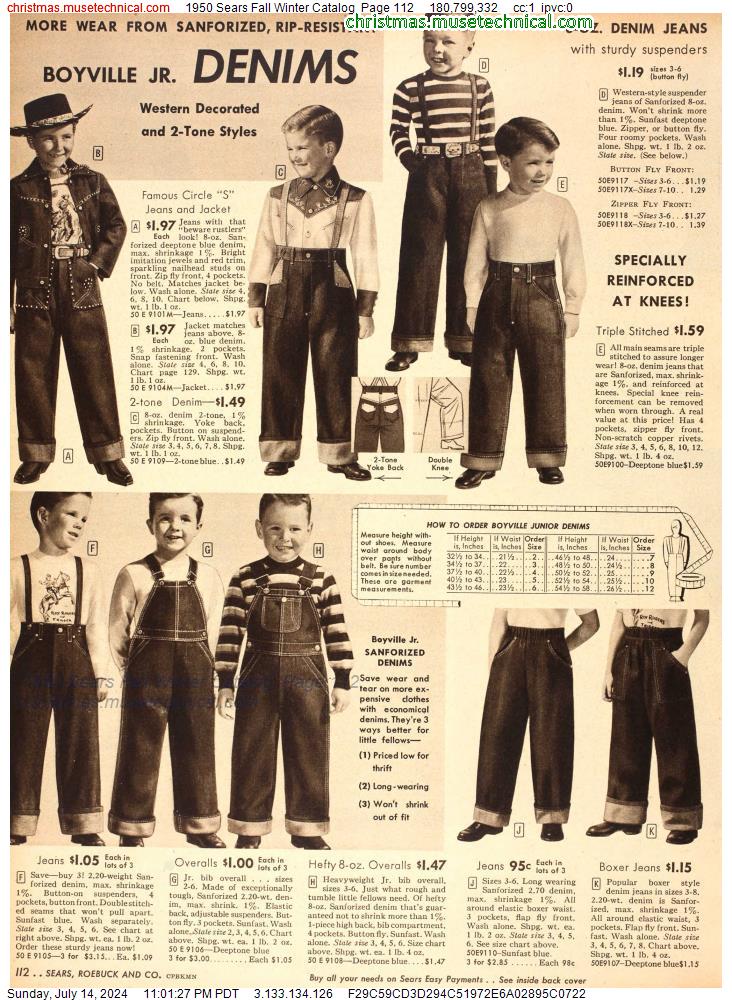 1950 Sears Fall Winter Catalog, Page 112