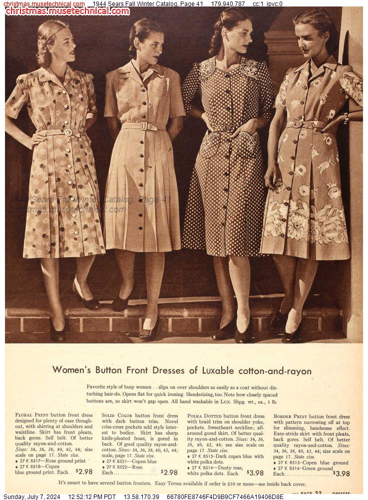 1944 Sears Fall Winter Catalog, Page 41