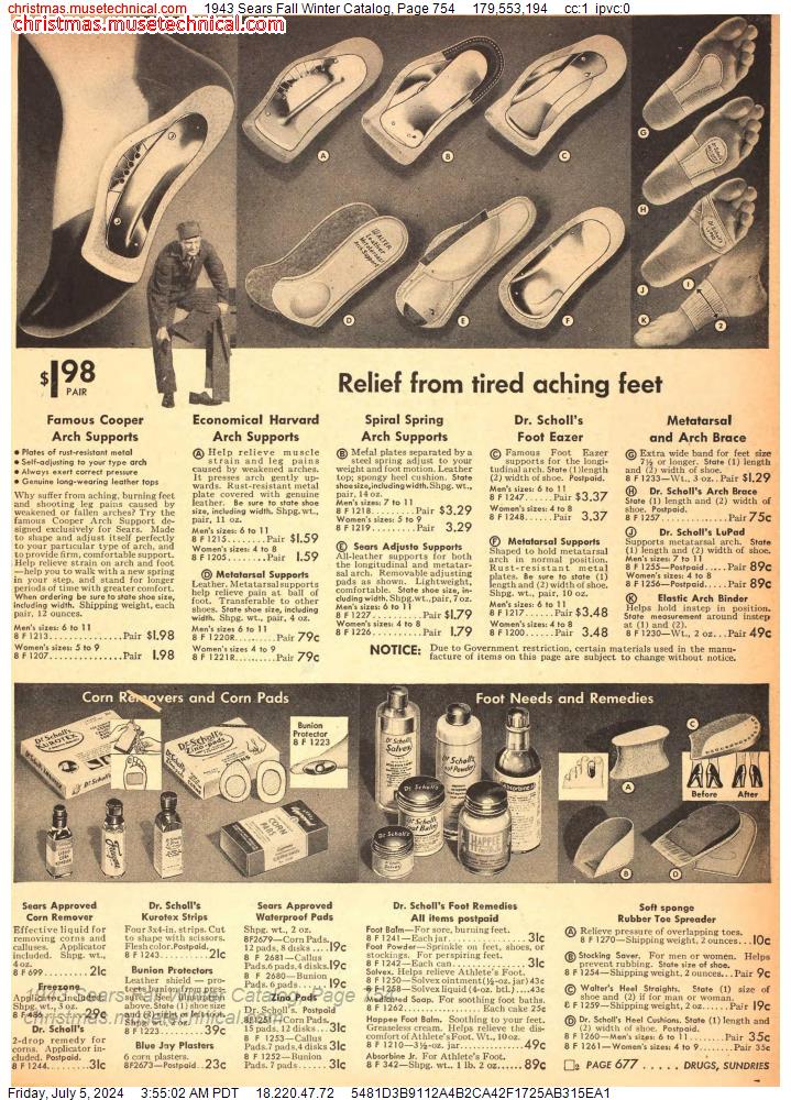 1943 Sears Fall Winter Catalog, Page 754