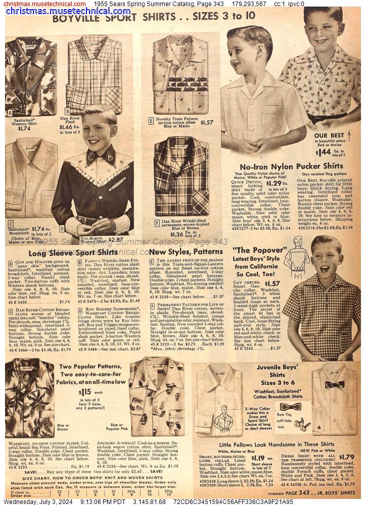 1955 Sears Spring Summer Catalog, Page 343