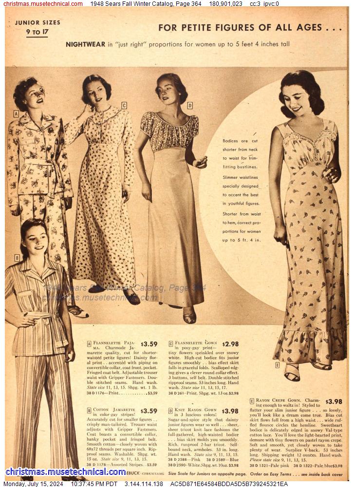 1948 Sears Fall Winter Catalog, Page 364