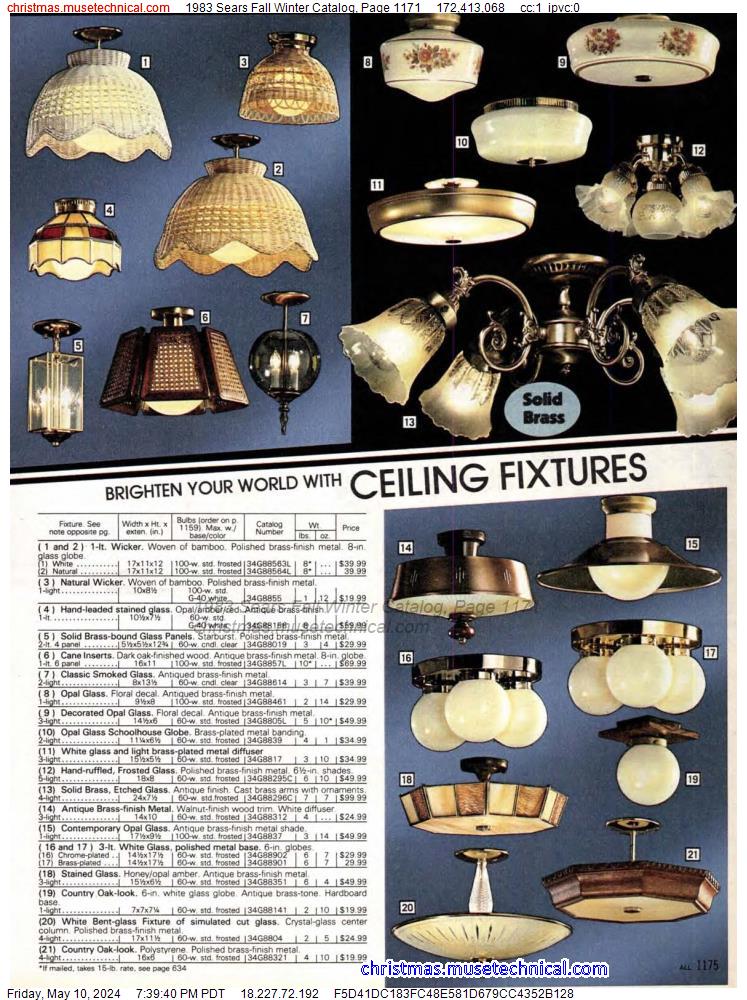 1983 Sears Fall Winter Catalog, Page 1171