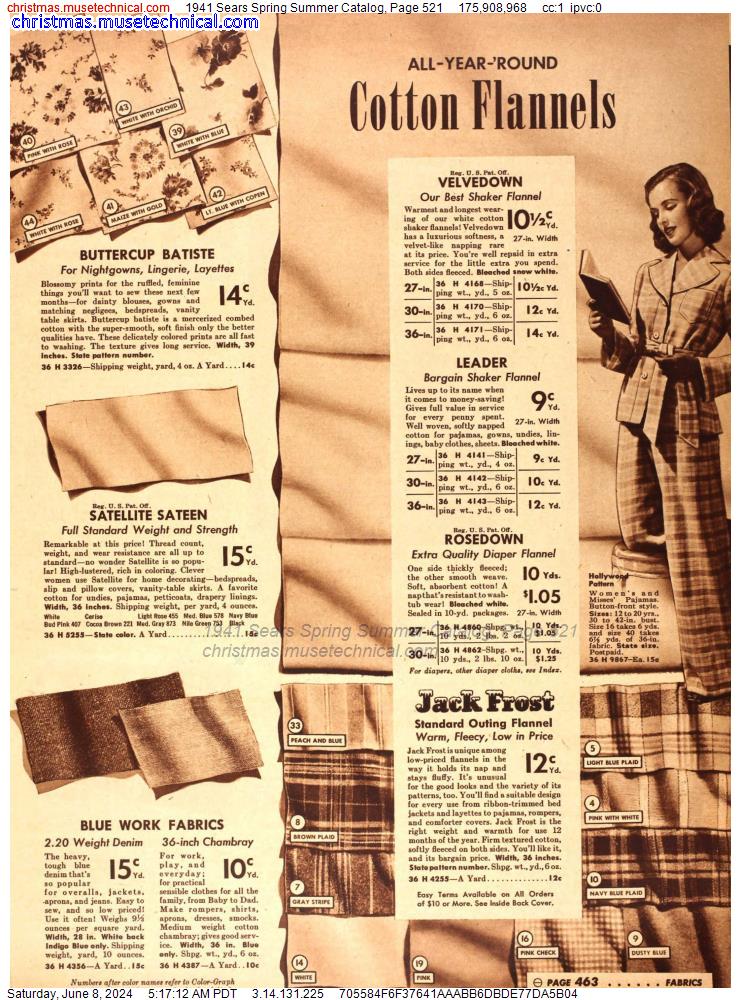 1941 Sears Spring Summer Catalog, Page 521