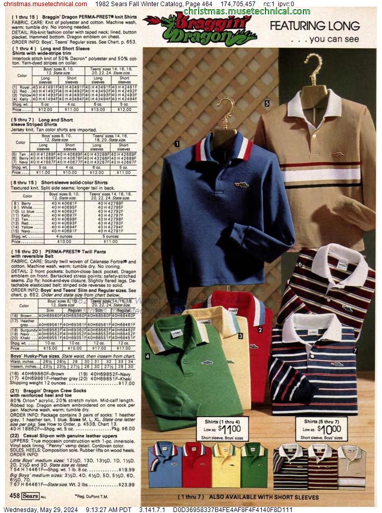 1982 Sears Fall Winter Catalog, Page 464