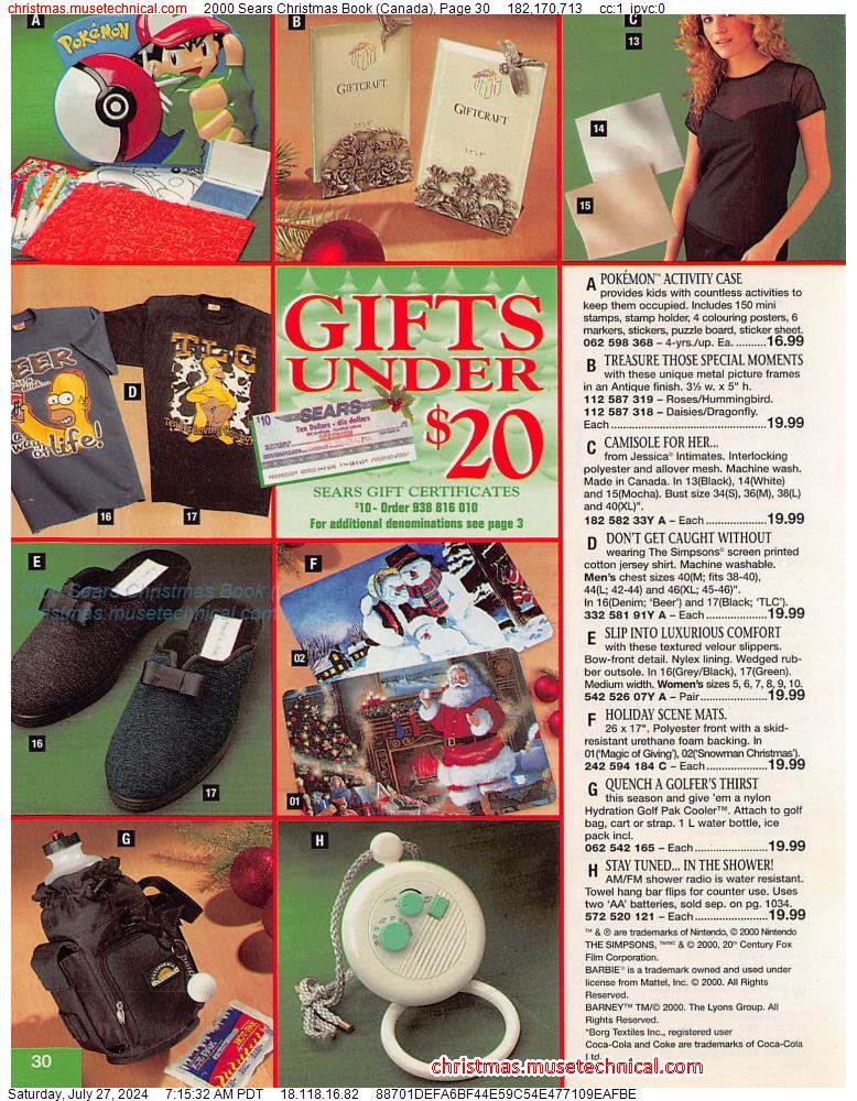 2000 Sears Christmas Book (Canada), Page 30