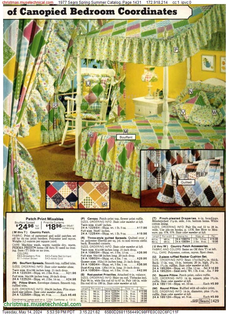 1977 Sears Spring Summer Catalog, Page 1431