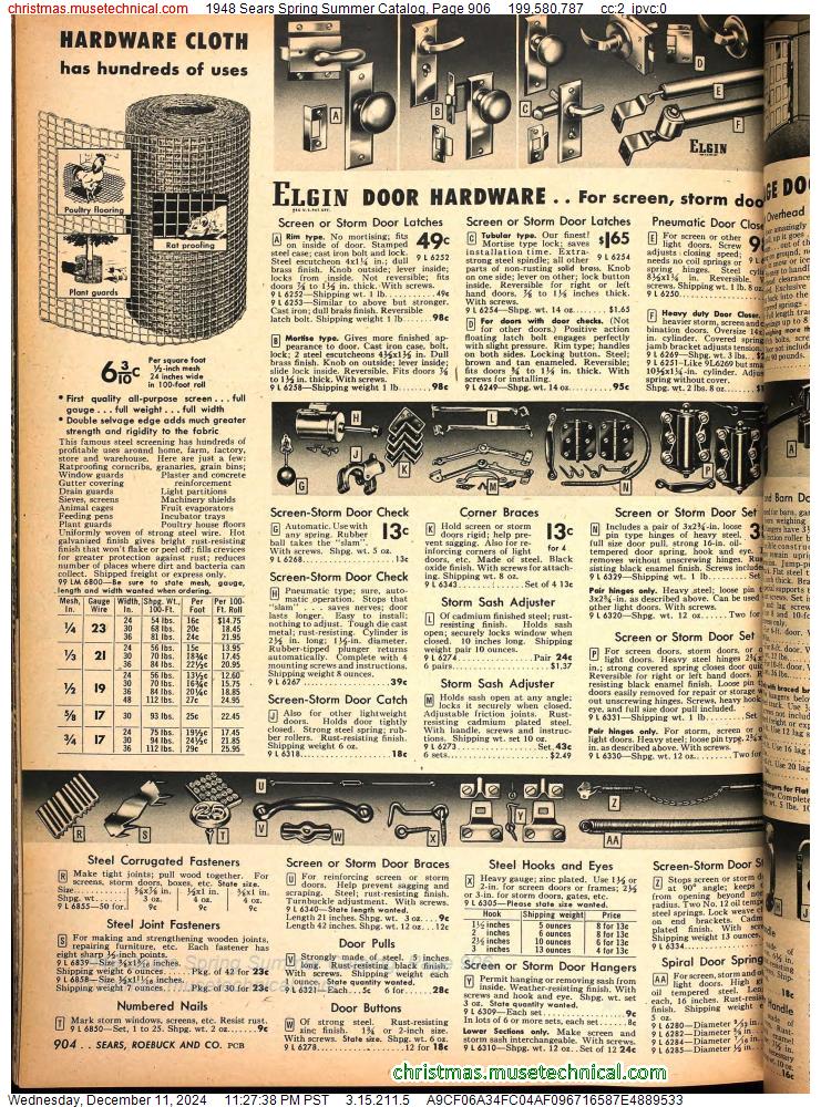 1948 Sears Spring Summer Catalog, Page 906