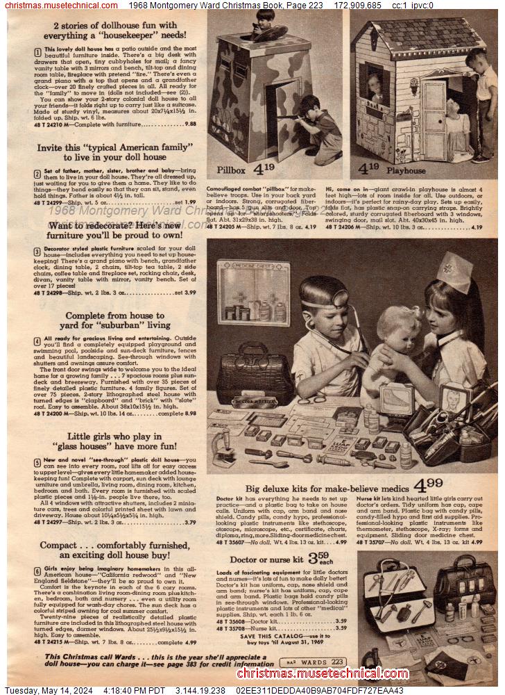 1968 Montgomery Ward Christmas Book, Page 223