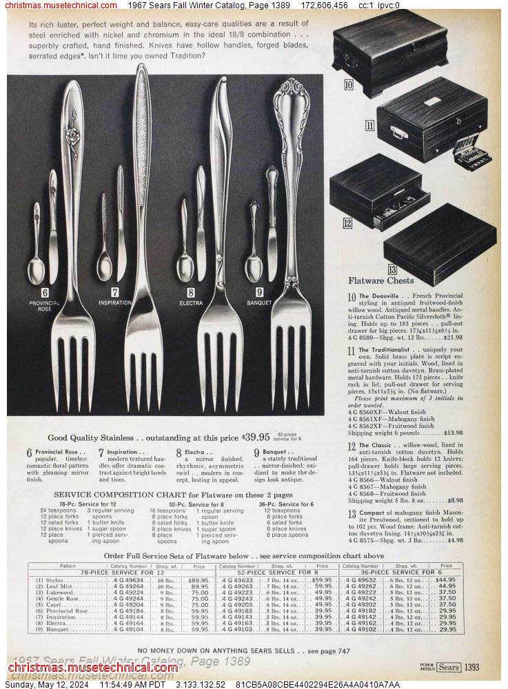 1967 Sears Fall Winter Catalog, Page 1389