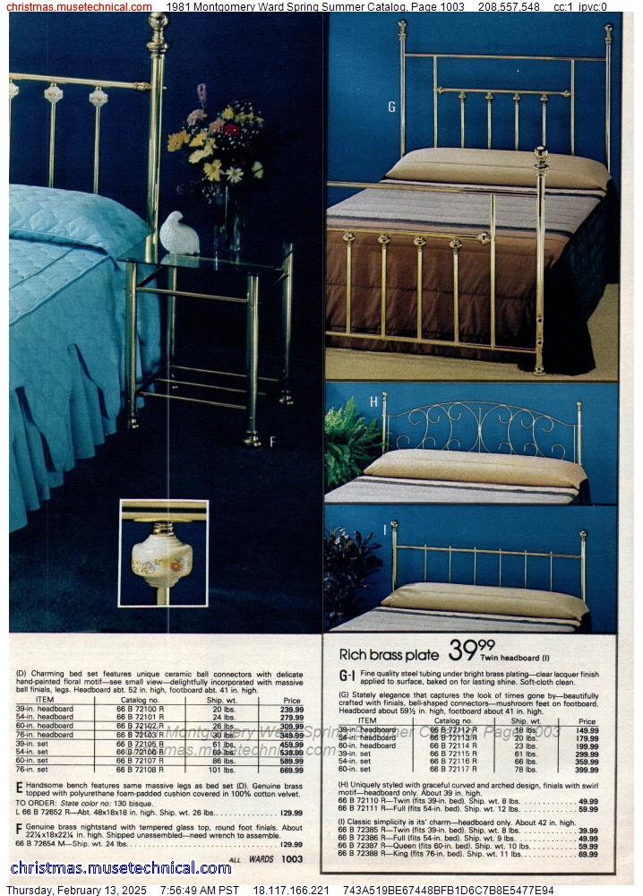 1981 Montgomery Ward Spring Summer Catalog, Page 1003