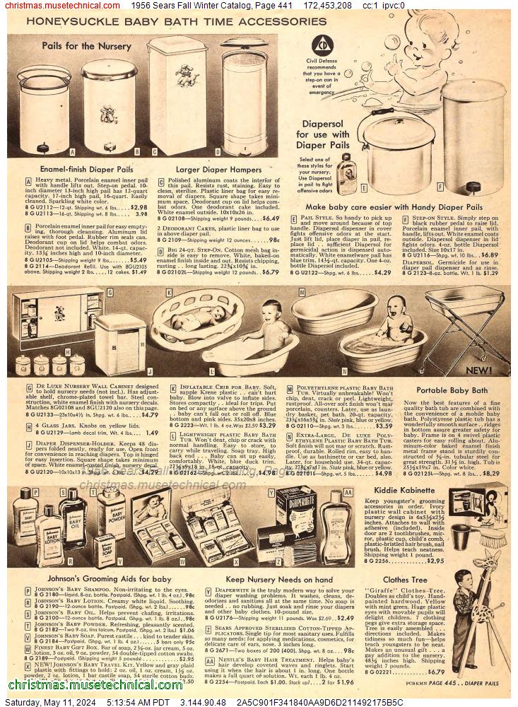 1956 Sears Fall Winter Catalog, Page 441