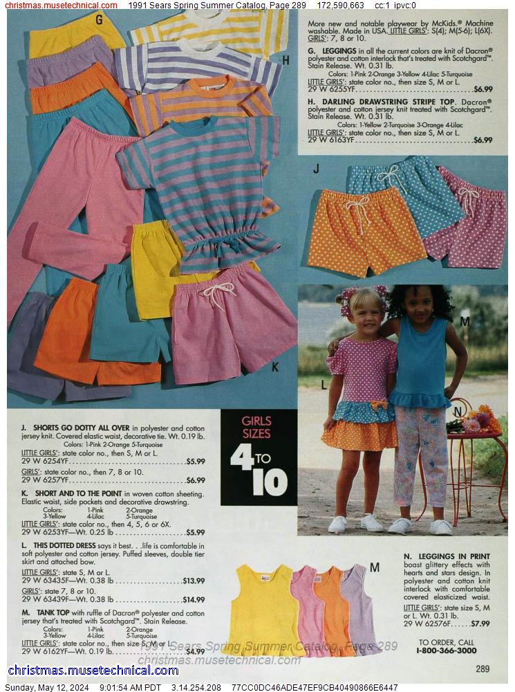 1991 Sears Spring Summer Catalog, Page 289