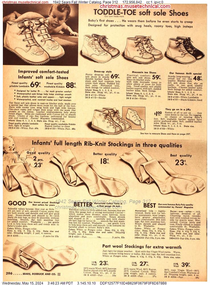 1942 Sears Fall Winter Catalog, Page 312
