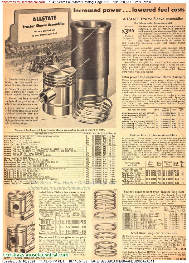 1945 Sears Fall Winter Catalog, Page 682