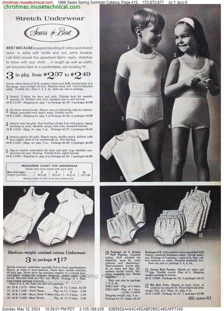 1966 Sears Spring Summer Catalog, Page 412