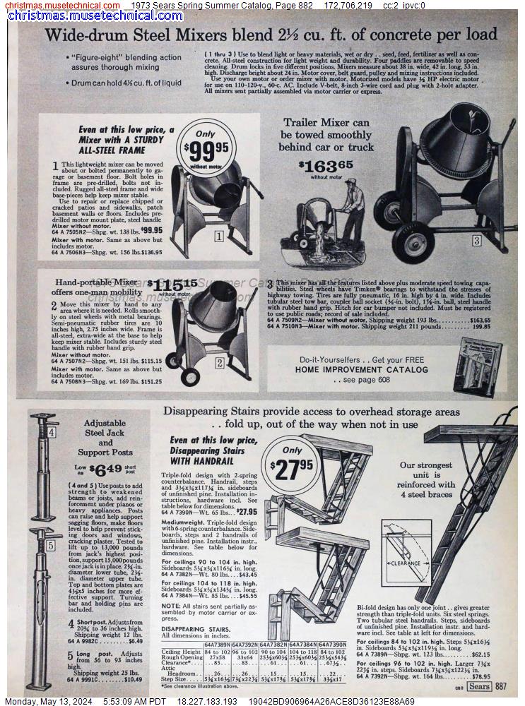 1973 Sears Spring Summer Catalog, Page 882