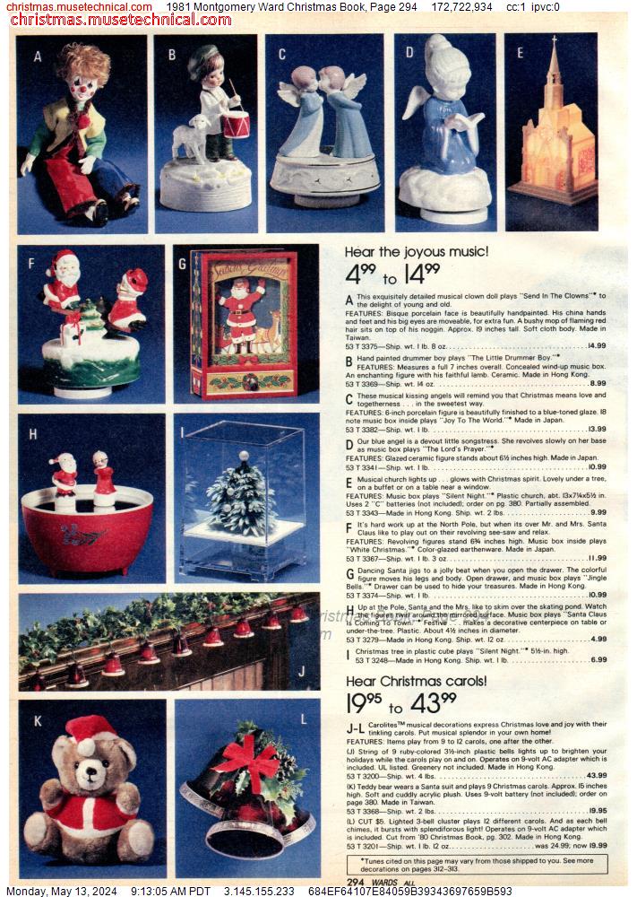 1981 Montgomery Ward Christmas Book, Page 294
