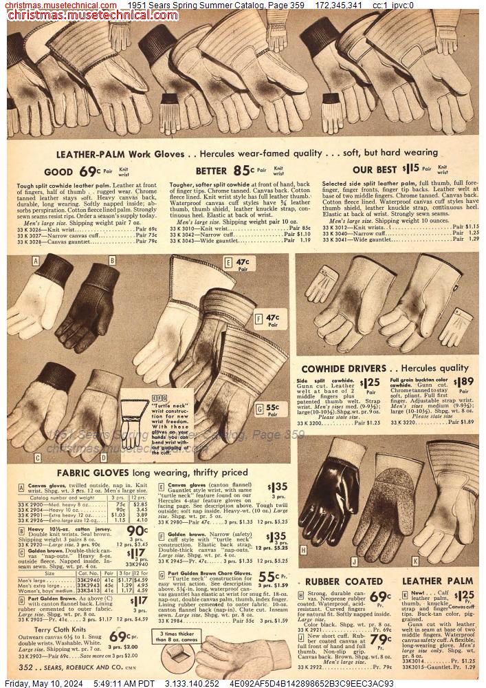 1951 Sears Spring Summer Catalog, Page 359