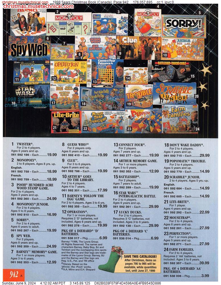 1998 Sears Christmas Book (Canada), Page 942